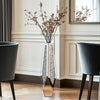 Tall Floor Mirror Vase – Large Crushed Diamond Glass Centerpiece for Modern Home Décor