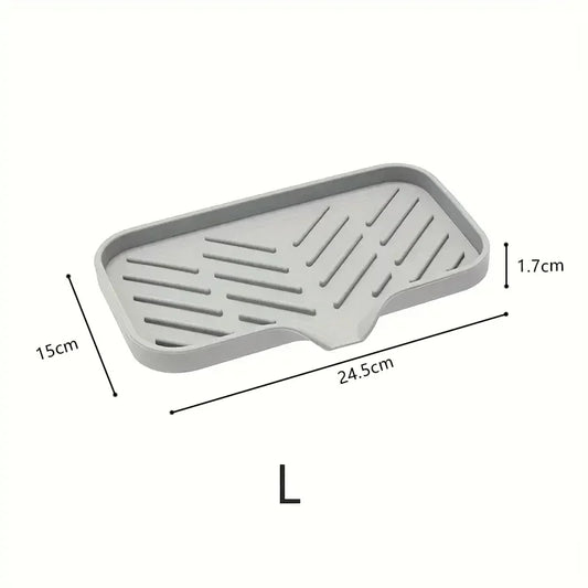 Silicone faucet mat kitchen sink tray soap dispenser sponge drain pad sink spadrying mat countertop storage tray soaptray