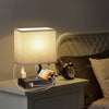 Modern Bedside Table Lamp – 15.7" with Dual USB Charging Ports, 3 Brightness Levels & Free LED Bulb