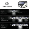 Solar Wall Lamp Outdoor 100LED Lampwaterproof Motion Sensor Solar Powered Sunlight Street Lamp Garden Railing Decorative Lamp
