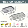 Silicone faucet mat kitchen sink tray soap dispenser sponge drain pad sink spadrying mat countertop storage tray soaptray