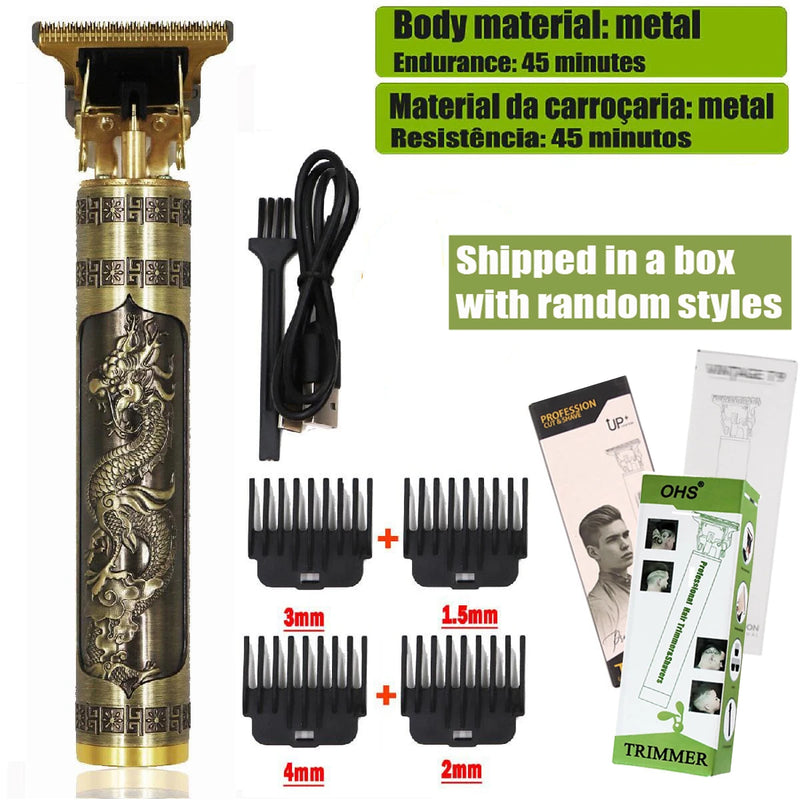 Vintage USB Fast Charging Cordless Hair Clipper Trimmer Portable Electric Shaver Professional Barber Hair Cutting Machine