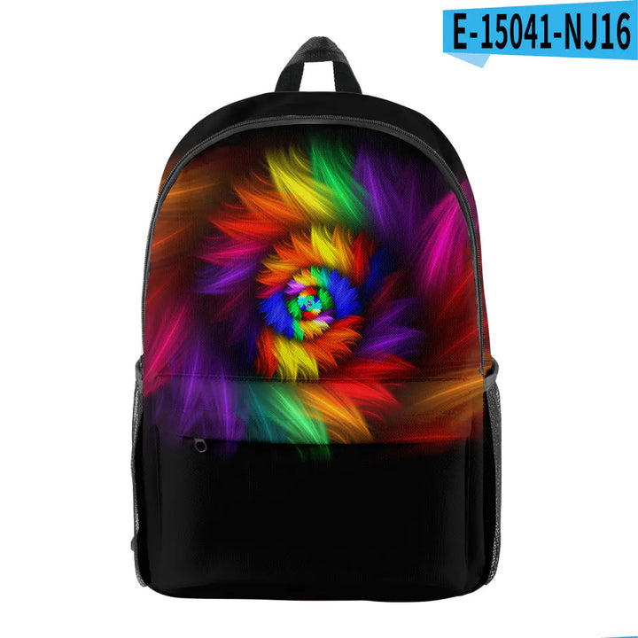VividWave 20L Tie-Dye Digital Backpack – Casual Colorful Daypack